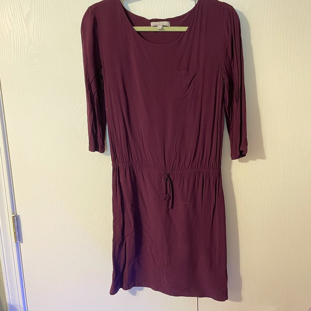 Dark mauve simple dress